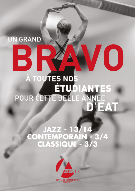 CENTRE DE FORMATION D.E ANNECY- - UN GRANDBRAVO À TOUTES NOS ÉTUDIANTES POUR CETTE BELLE ANNÉE D’EAT JAZZ - 13/14 CONTEMPORAIN - 3/4 CLASSIQUE - 3/3