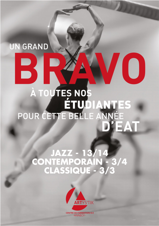 CENTRE DE FORMATION D.E ANNECY- - UN GRANDBRAVO À TOUTES NOS ÉTUDIANTES POUR CETTE BELLE ANNÉE D’EAT JAZZ - 13/14 CONTEMPORAIN - 3/4 CLASSIQUE - 3/3