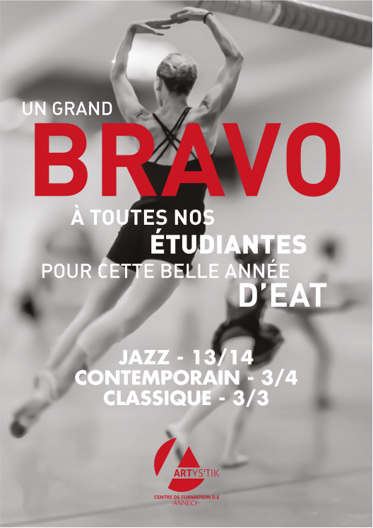 CENTRE DE FORMATION D.E ANNECY- - UN GRANDBRAVO À TOUTES NOS ÉTUDIANTES POUR CETTE BELLE ANNÉE D’EAT JAZZ - 13/14 CONTEMPORAIN - 3/4 CLASSIQUE - 3/3