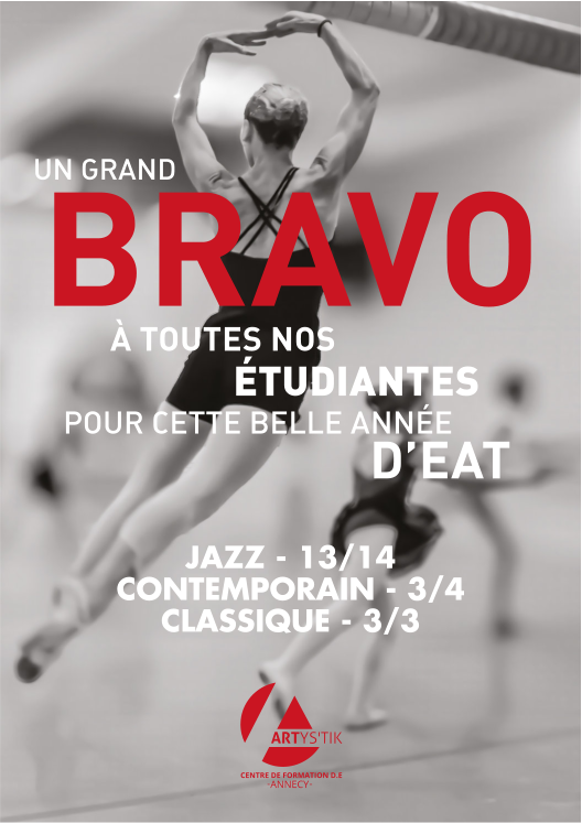 CENTRE DE FORMATION D.E ANNECY- - UN GRANDBRAVO À TOUTES NOS ÉTUDIANTES POUR CETTE BELLE ANNÉE D’EAT JAZZ - 13/14 CONTEMPORAIN - 3/4 CLASSIQUE - 3/3